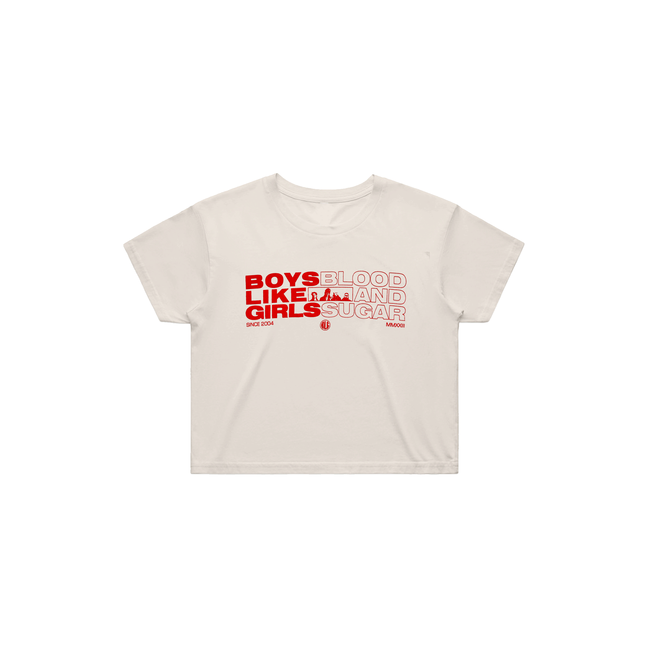 Text Block Crop Tee
