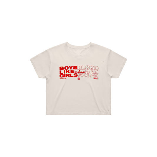 Text Block Crop Tee